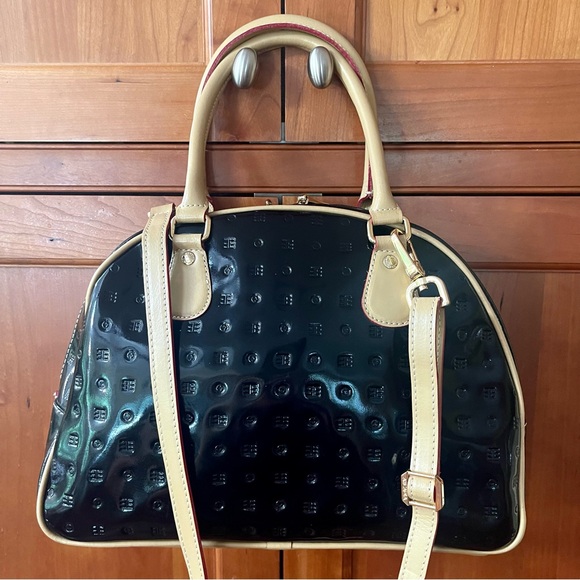 Authentic Arcadia Patent Leather Convertible Crossbody & Satchel Made In Italy - Picture 15 of 16